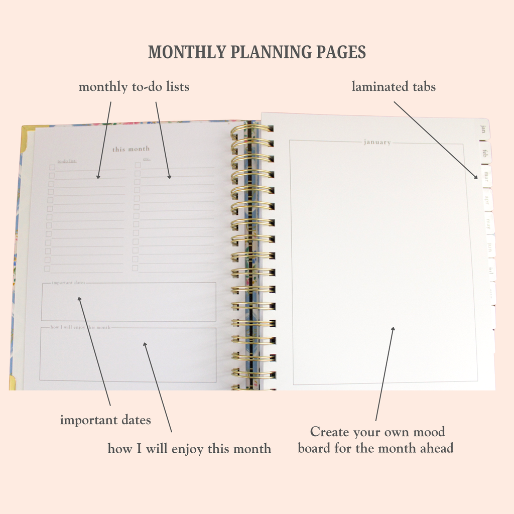 2027 Bright Hope Planner Blue Floral