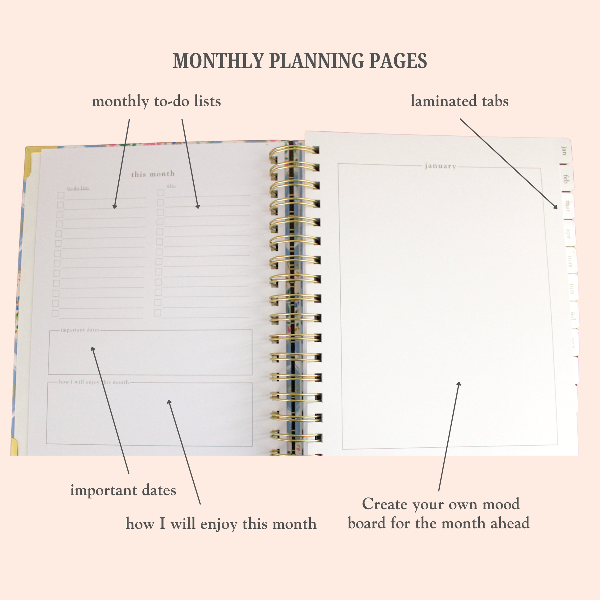 2027 Bright Hope Planner Blue Floral