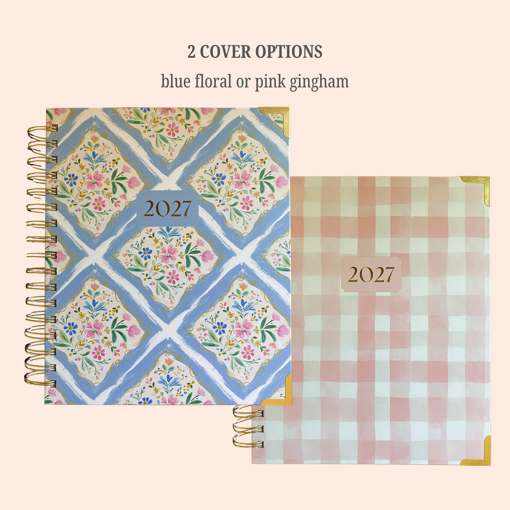 2027 Bright Hope Planner Blue Floral