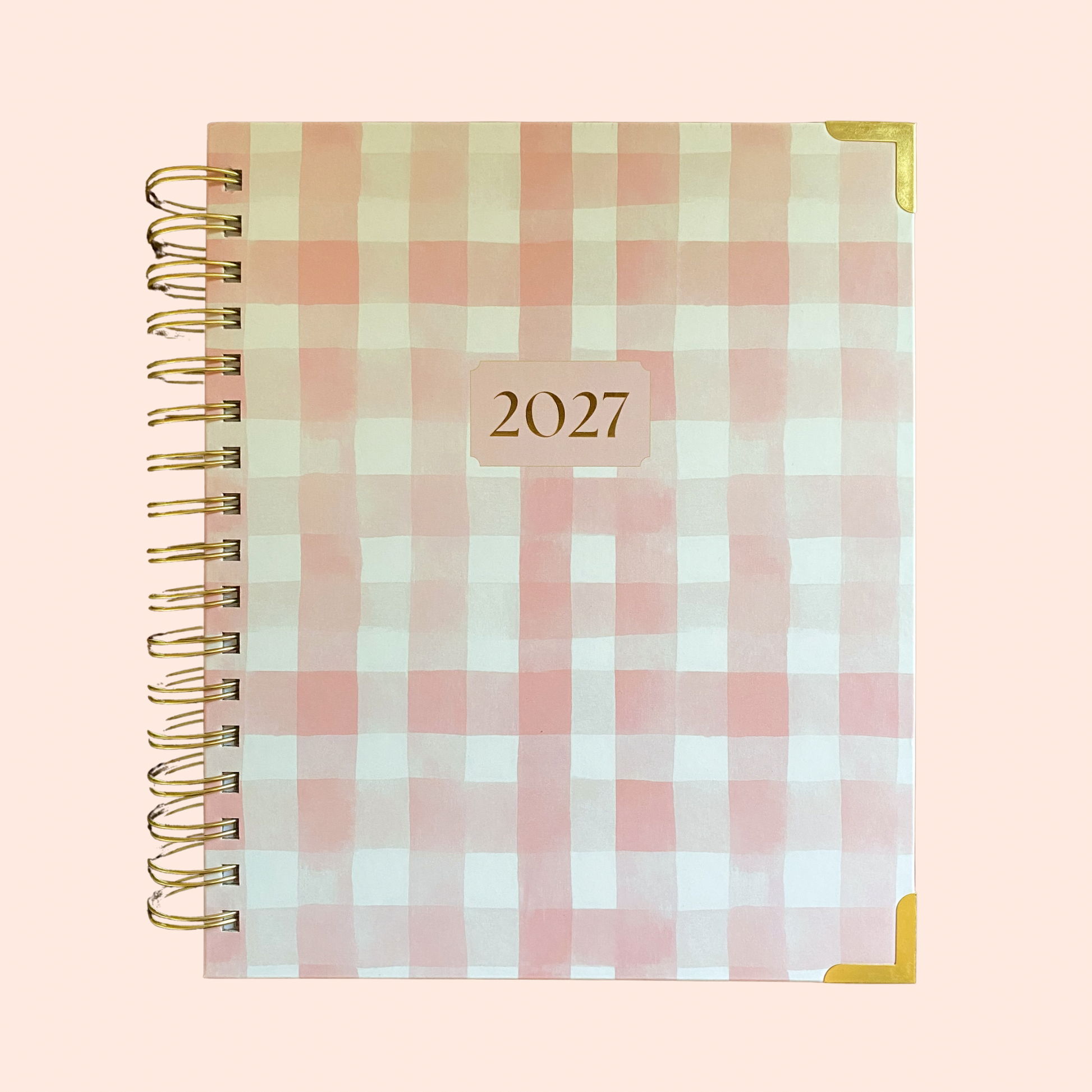 2027 Bright Hope Planner Pink Gingham