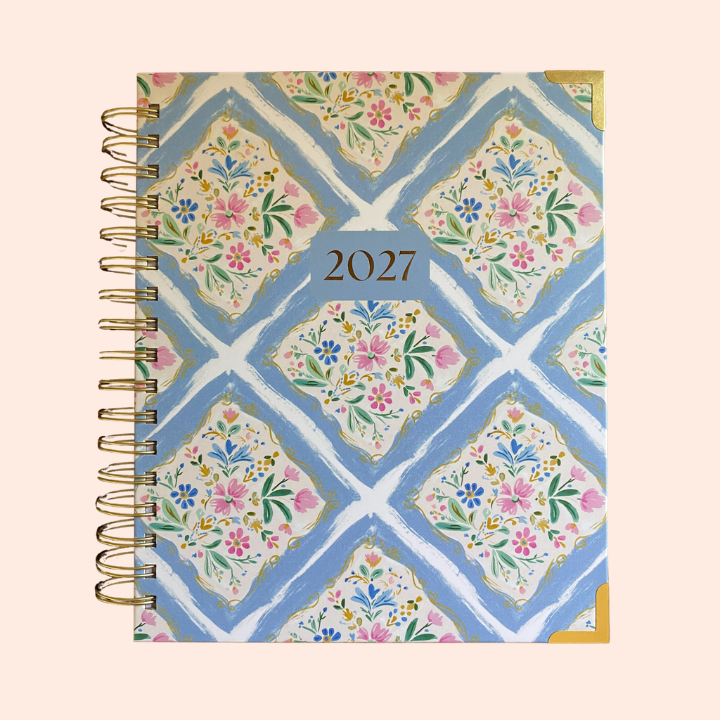 2027 Bright Hope Planner Blue Floral